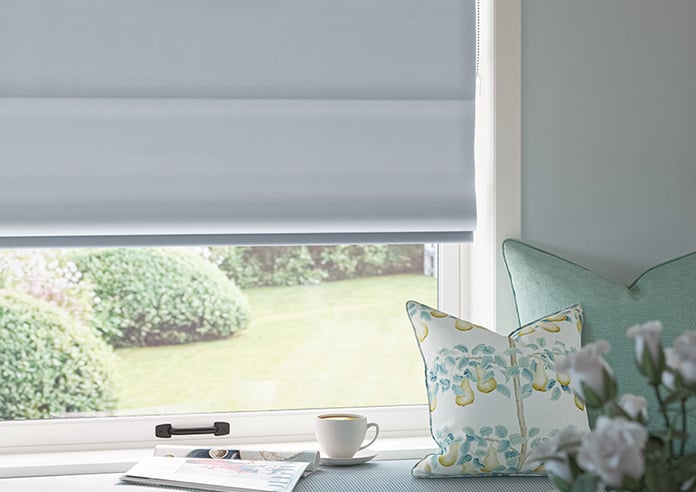 Menton, Cloud Blue - Motorised Roman Blind - Image 5